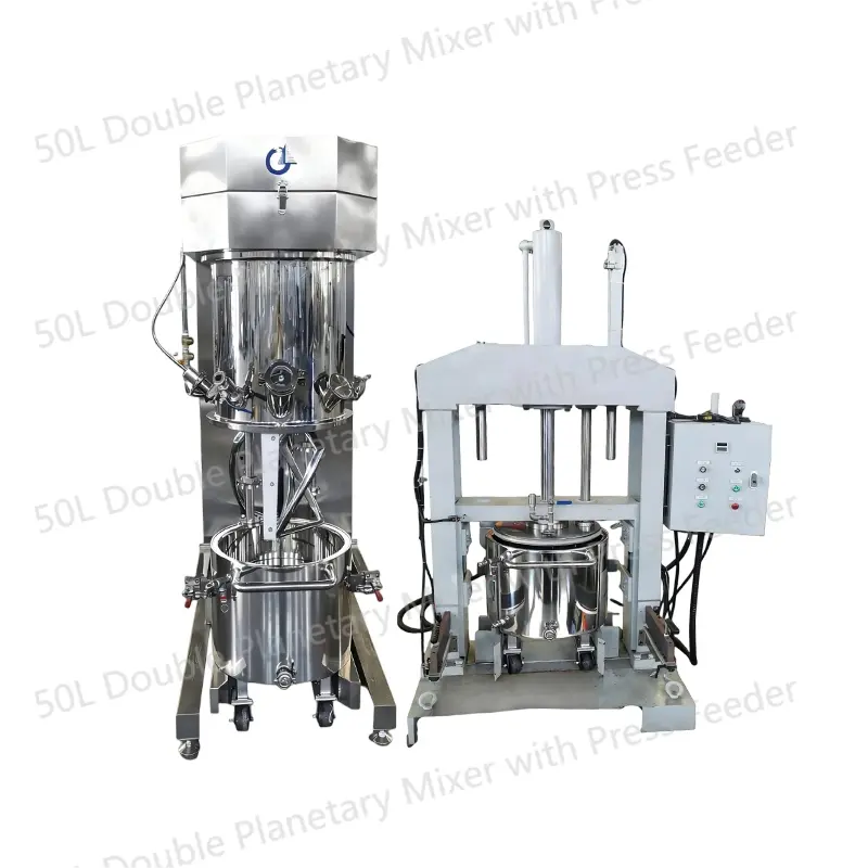 プレスフィーダー付き50 lダブルプラネタリーミキサー