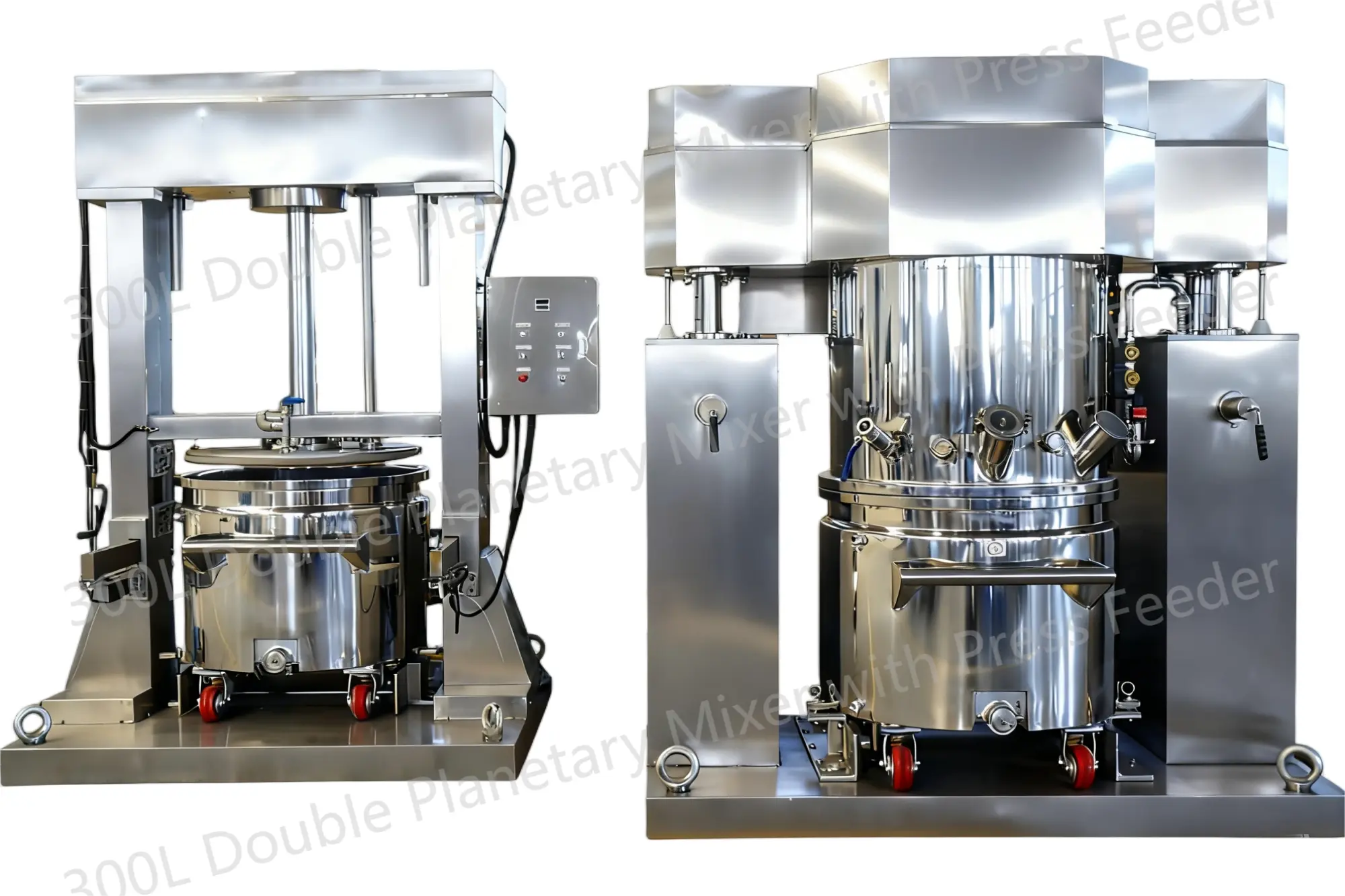 プレスフィーダー付き300 lダブルプラネタリミキサー